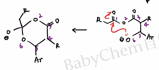 Intramolecular nucleophilic attack