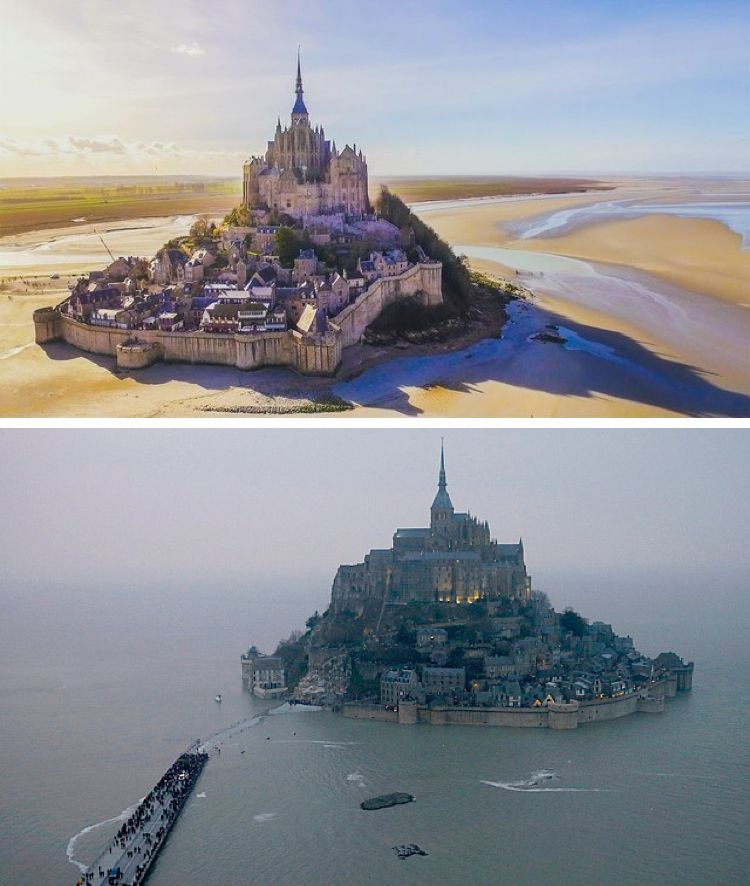 Tides at Mont-Saint-Michel
